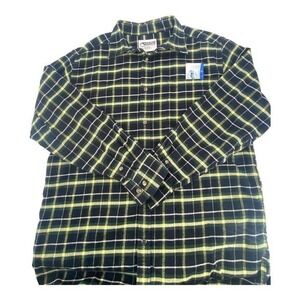 Mountain Khakis Blue and Green Plaid Flannel Relaxed Fit Long Sleeve Shirt Large